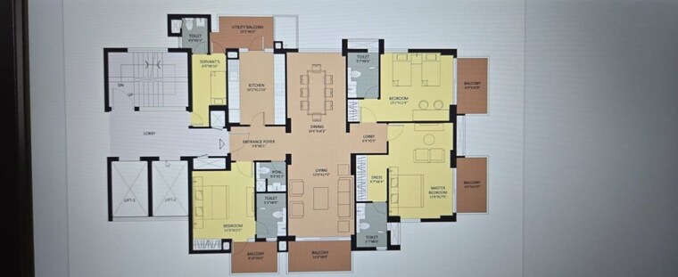 Floor Plan, ambience-creacions 3.5 Bedroom 3225 Sq.Ft. Apartment In Sector 22 Gurgaon 10143304
