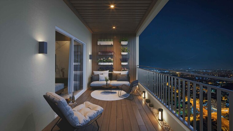 Balcony, candeur-crescent 3 Bedroom 1878 Sq.Ft. Apartment In Serilingampally Hyderabad 7567765