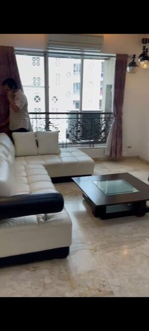 Living Room in 2.5 BHK Apartment at Hiranandani Paloma, Ghodbunder Road – for Rent