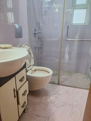Bathroom in 3 BHK Apartment at Vasant Kunj – for Rent