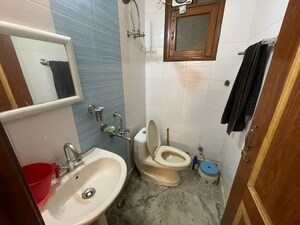 Bathroom in 2 BHK Builder Floor at Mehrauli – for Rent