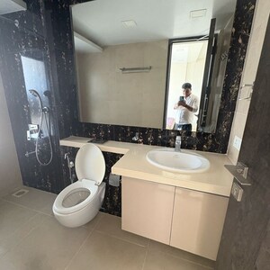 Bathroom in 3 BHK Apartment at Wadhwa The Address Boulevard, Kurla West – for Rent