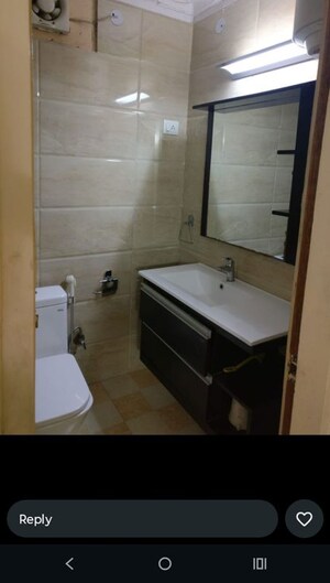 Bathroom in 3 BHK Apartment at Sector 10 Dwarka – for Rent