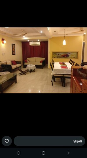 Living Room in 3 BHK Apartment at Sector 10 Dwarka – for Rent