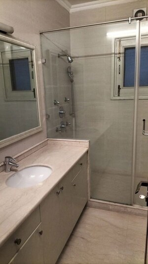 Bathroom in 4 BHK Builder Floor at Vasant Vihar – for Rent