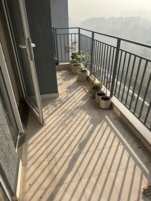 Balcony in 3 BHK Apartment at Godrej Woods, Sector 43 – for Rent