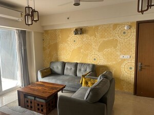Living Room in 3 BHK Apartment at Godrej Woods, Sector 43 – for Rent