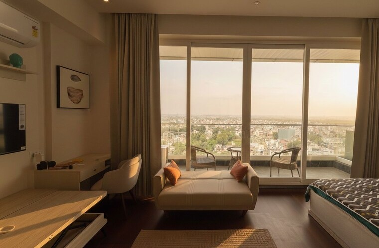 Living Room, green-wood-city 3 Bedroom 2150 Sq.Ft. Builder Floor In Sector 45 Gurgaon 10144434