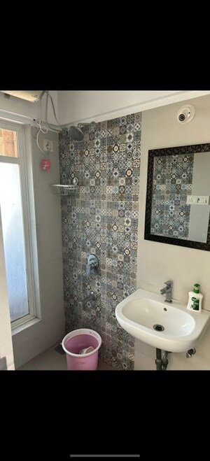 Bathroom in 3 BHK Apartment at Gurukrupa Marina Enclave, Malad West – for Rent