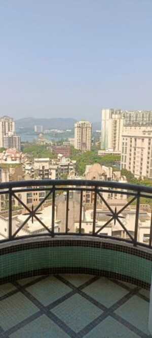 Balcony in 2 BHK Apartment at Hiranandani Gardens Lake Castle, Powai – for Rent