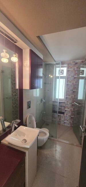 Bathroom in 3 BHK Apartment at Sumer Trinity Towers, Prabhadevi – for Rent