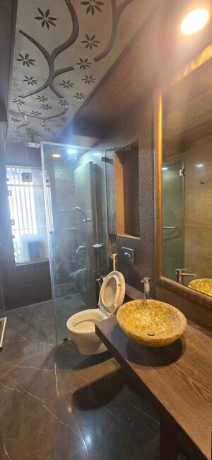 Bathroom in 3 BHK Apartment at Sumer Trinity Towers, Prabhadevi – for Rent
