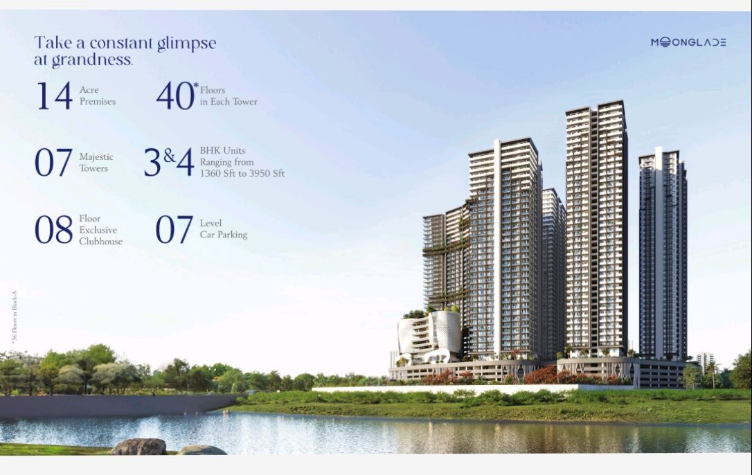 3 BHK + Pooja Room 1400 Sq.Ft. Apartment in IRA Moon Glade