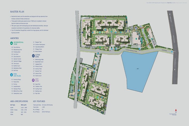 Master Plan, sobha-neopolis 4 Bedroom 2481 Sq.Ft. Apartment In Panathur Bangalore 10138409