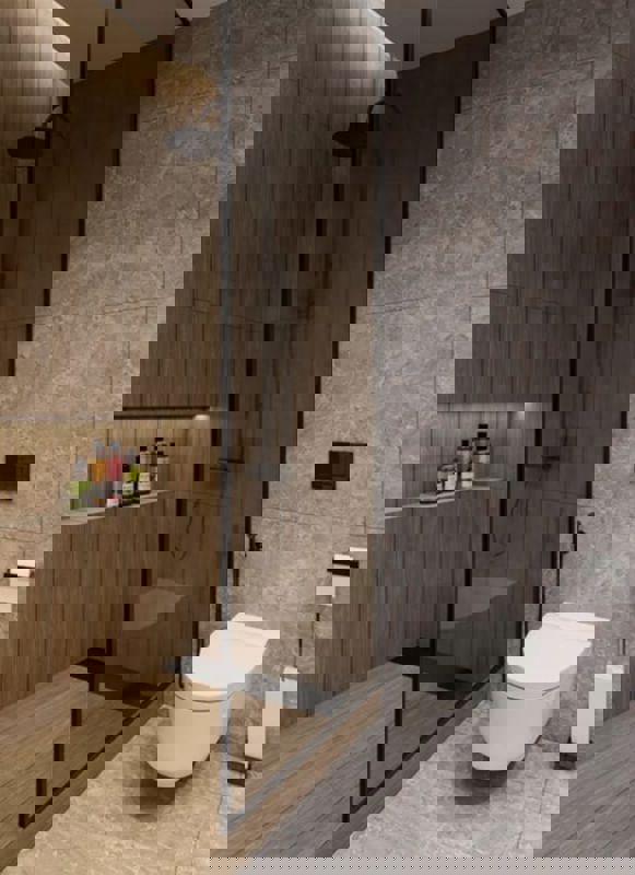 Bathroom in 3 BHK Apartment at Malwa Escon Primera, International Airport Road – for Sale