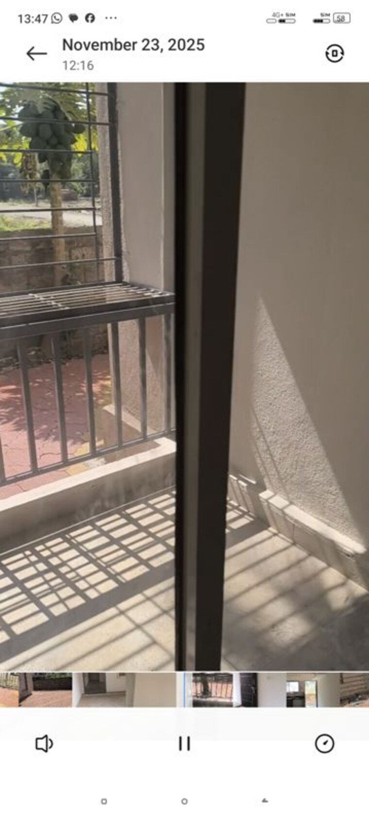 Balcony, vijaynagar 2 Bedroom 1300 Sq.Ft. Builder Floor In Vijaynagar Sangli 10129631