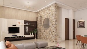 Living Room in 3 BHK Apartment at Dynamic Grandeur, Undri – for Sale