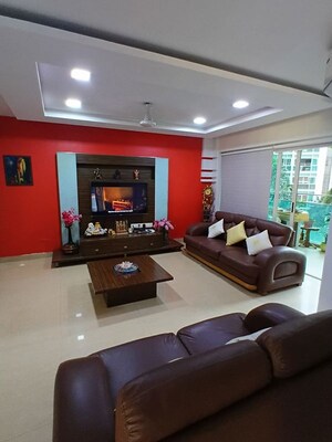 Living Room in 3 BHK Apartment at Lokhandwala Whispering Palms XXclusives, Kandivali East – for Rent