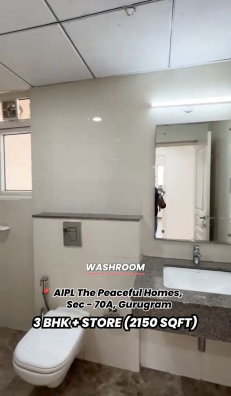 Attached Bathroom, aipl-the-peaceful-homes 3 Bedroom 2150 Sq.Ft. Apartment In Sector 70a Gurgaon 10149153