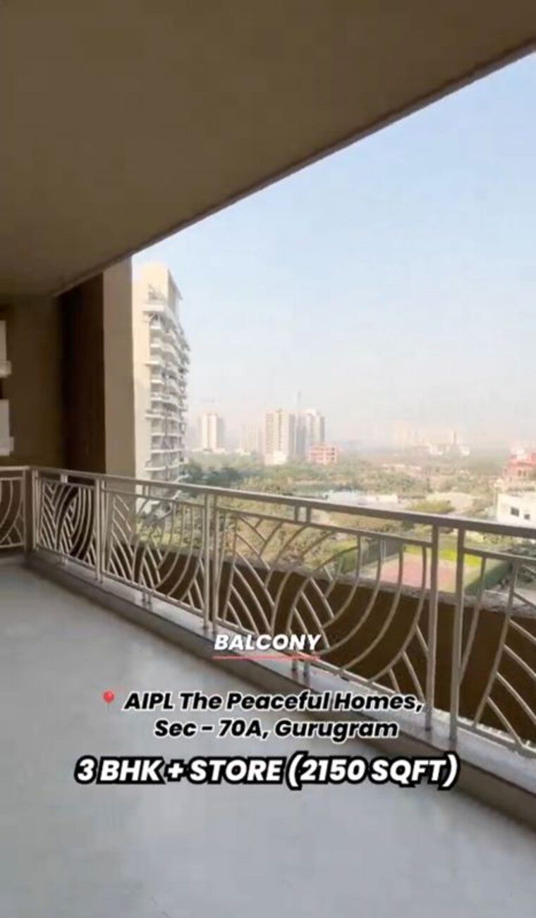 Balcony, aipl-the-peaceful-homes 3 Bedroom 2150 Sq.Ft. Apartment In Sector 70a Gurgaon 10149153