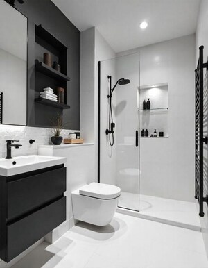 Bathroom in 3 BHK Villa at Mundur – for Sale