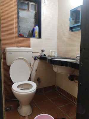 Bathroom in 3 BHK Apartment at Haware Tiara, Kharghar – for Rent