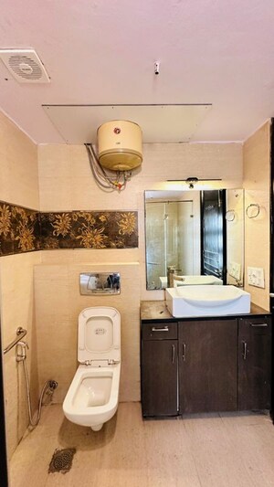 Bathroom in 3 BHK Builder Floor at Hauz Khas – for Rent