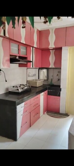 Kitchen in 1 BHK Apartment at Soham Parijat Gardens, Ghodbunder Road – for Rent