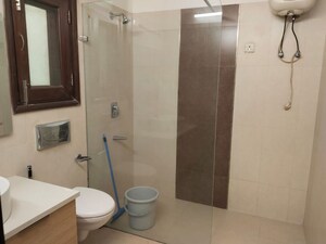 Bathroom in 3 BHK Builder Floor at Panchsheel Enclave – for Rent
