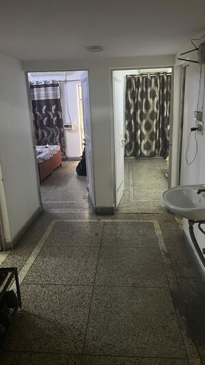 Living Room in 1.5 BHK Builder Floor at Sector 12 – for Rent