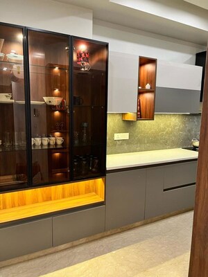 Kitchen in 3 BHK Builder Floor at Unitech Greenwood City Apartment, Sector 45 – for Rent