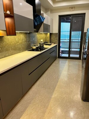 Kitchen in 3 BHK Builder Floor at Unitech Greenwood City Apartment, Sector 45 – for Rent