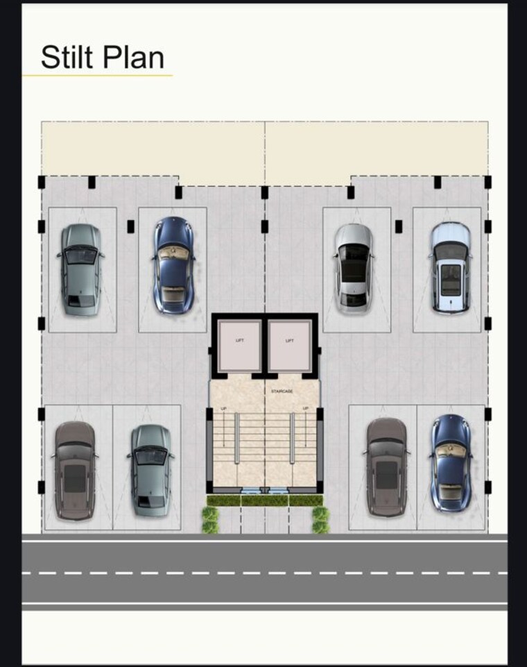 Floor Plan, shahpur kalan 3 Bedroom 1350 Sq.Ft. Builder Floor In Shahpur Kalan Faridabad 10151499