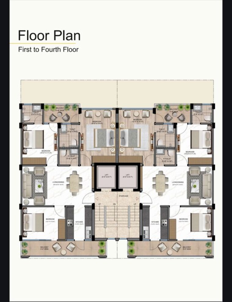 Floor Plan, shahpur kalan 3 Bedroom 1350 Sq.Ft. Builder Floor In Shahpur Kalan Faridabad 10151499