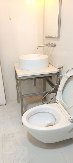 Bathroom in 3 BHK Apartment at Lodha Fiorenza, Goregaon East – for Rent