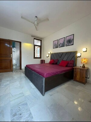 Bedroom in 3 BHK Builder Floor at Chattarpur – for Rent