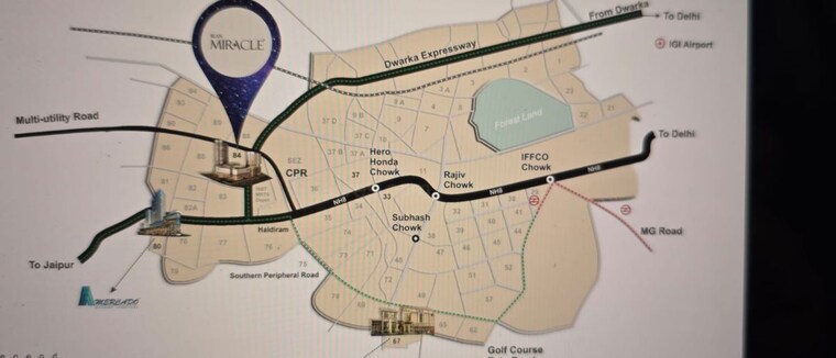 Map Location, elan-miracle Commercial Shop 650 Sq.Ft. In Sector 84 Gurgaon 10152019