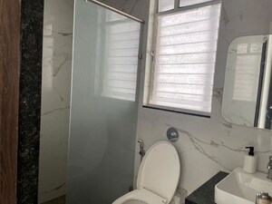 Bathroom in 3 BHK Apartment at Goel Ganga Serio, Kharadi – for Rent