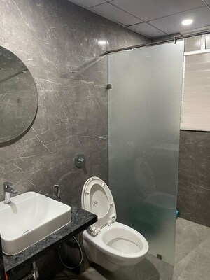 Bathroom in 3 BHK Apartment at Goel Ganga Serio, Kharadi – for Rent