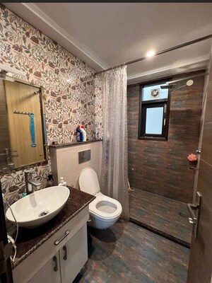 Bathroom in 1 RK Builder Floor at Kohli One Malibu Town, Sector 47 – for Rent