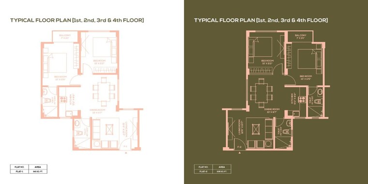 Floor Plan, salugara 2 Bedroom 935 Sq.Ft. Apartment In Salugara Siliguri 10155950