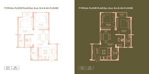 Floor Plan in 2 BHK Apartment at Salugara – for Sale