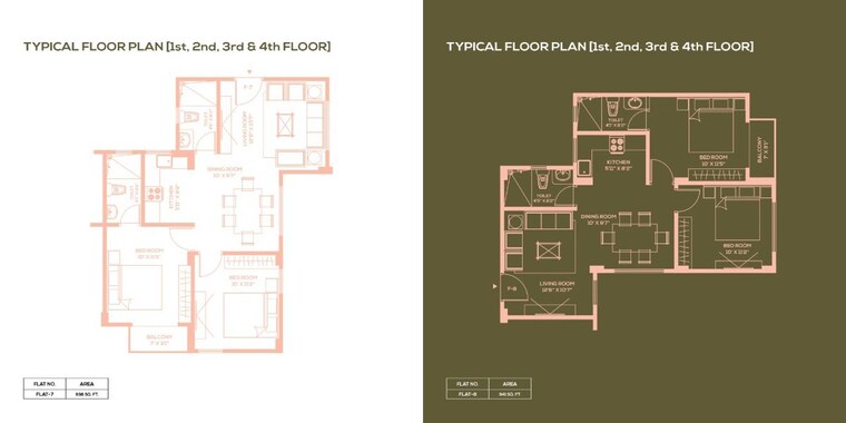 Floor Plan, salugara 2 Bedroom 935 Sq.Ft. Apartment In Salugara Siliguri 10155950