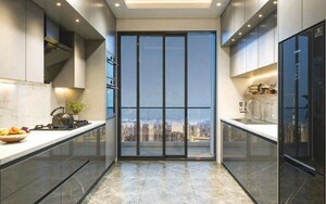 Kitchen in 4 BHK Apartment at SS Cendana, Sector 83 – for Sale