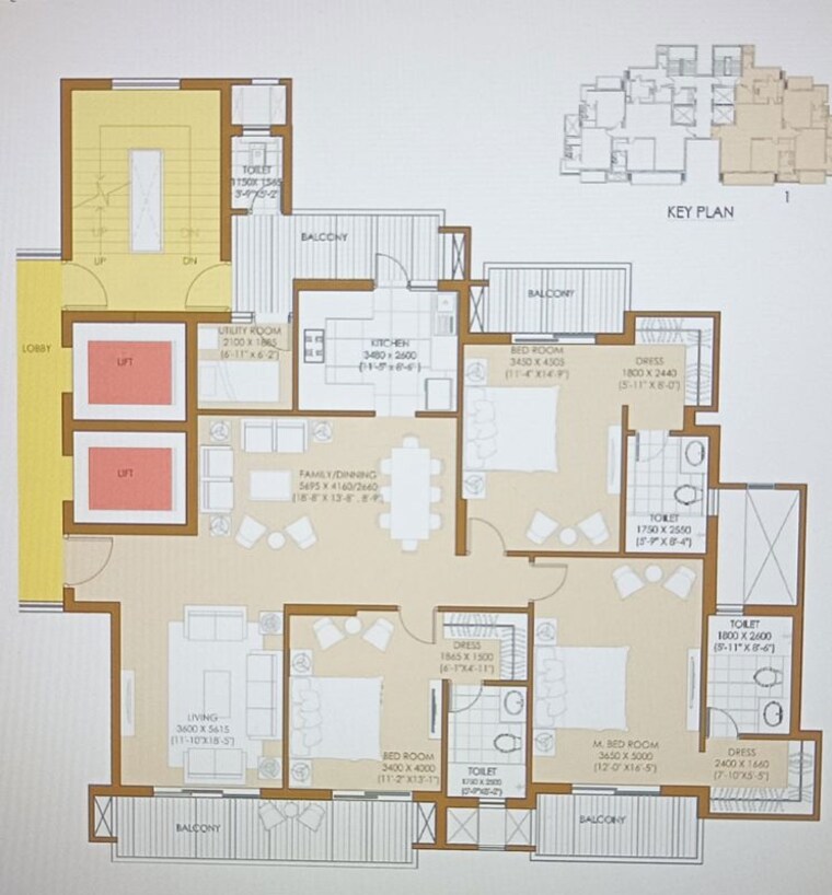 Floor Plan, ats-picturesque-reprieves 3.5 Bedroom 2350 Sq.Ft. Apartment In Sector 152 Noida 10156879