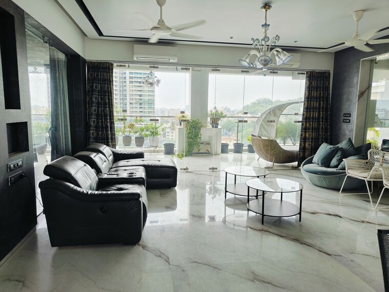 Living Room, skywards-riviera-valentina 4 Bedroom 2200 Sq.Ft. Apartment In Baner Pune 10156888