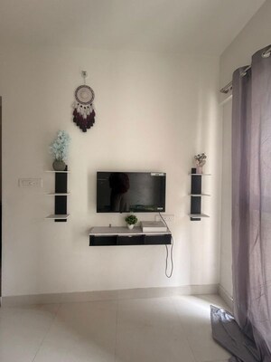 Living Room in 1 BHK Apartment at Lodha Crown Quality Homes, Majiwada – for Rent