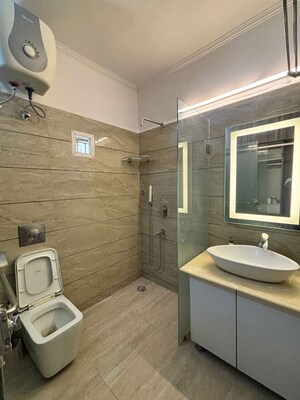 Bathroom in 4 BHK Builder Floor at East Of Kailash – for Rent