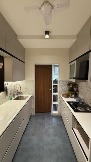 Kitchen in 2 BHK Apartment at LnT Realty Crescent Bay, Parel – for Rent