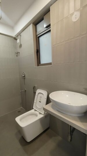 Bathroom in 3 BHK Apartment at LnT Crescent Bay T5, Parel – for Rent